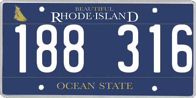 RI license plate 188316