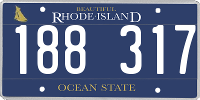 RI license plate 188317