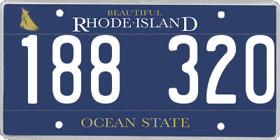 RI license plate 188320