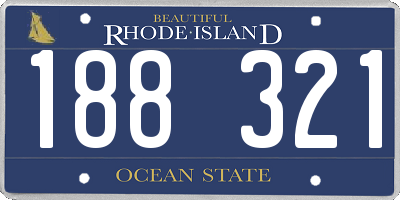 RI license plate 188321
