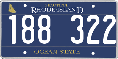 RI license plate 188322