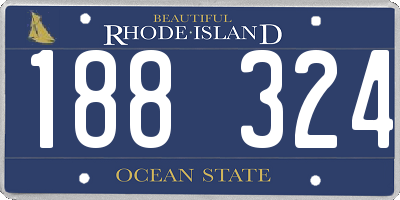 RI license plate 188324