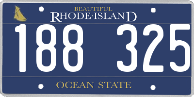 RI license plate 188325