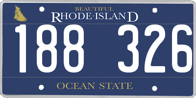 RI license plate 188326