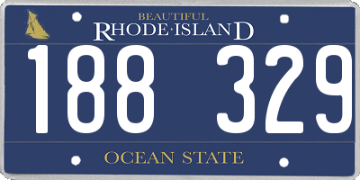RI license plate 188329