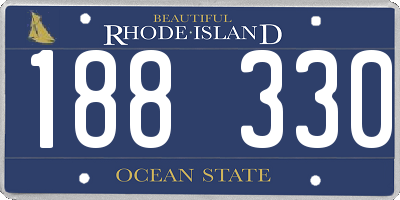 RI license plate 188330
