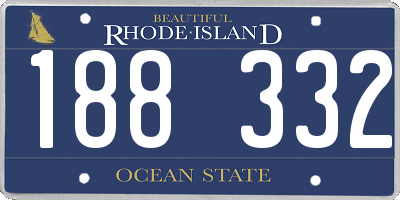 RI license plate 188332