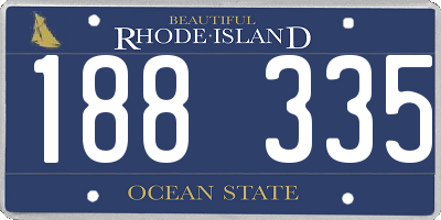 RI license plate 188335