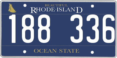 RI license plate 188336