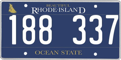RI license plate 188337