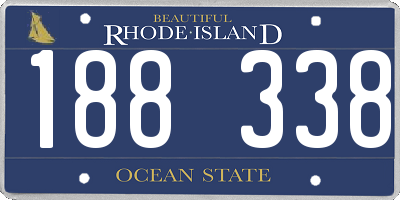 RI license plate 188338