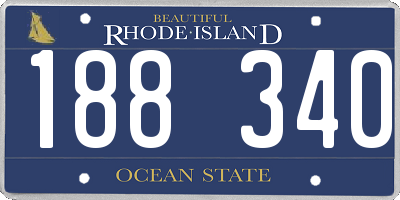 RI license plate 188340