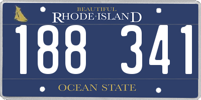 RI license plate 188341