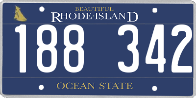 RI license plate 188342