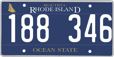 RI license plate 188346