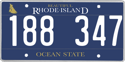 RI license plate 188347