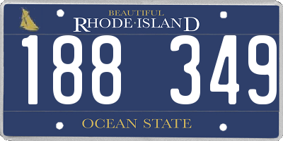 RI license plate 188349