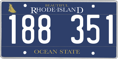 RI license plate 188351