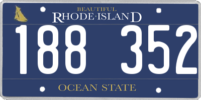 RI license plate 188352
