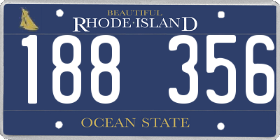 RI license plate 188356