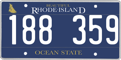 RI license plate 188359