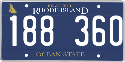 RI license plate 188360