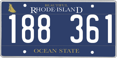 RI license plate 188361