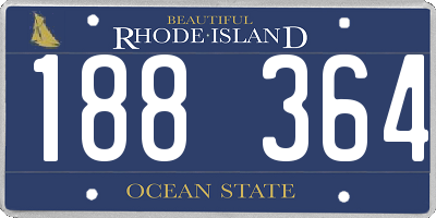 RI license plate 188364