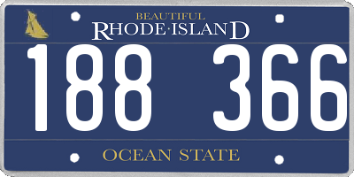 RI license plate 188366