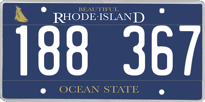 RI license plate 188367
