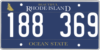 RI license plate 188369