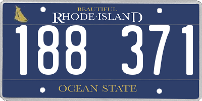 RI license plate 188371