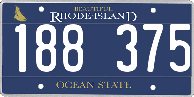 RI license plate 188375