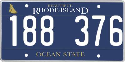 RI license plate 188376