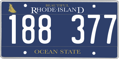 RI license plate 188377