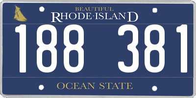 RI license plate 188381