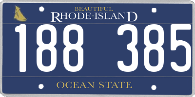 RI license plate 188385