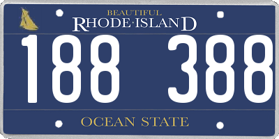 RI license plate 188388