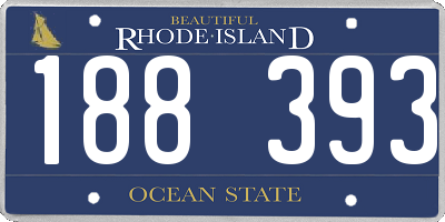 RI license plate 188393