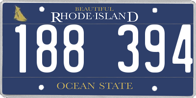 RI license plate 188394