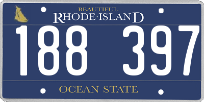 RI license plate 188397