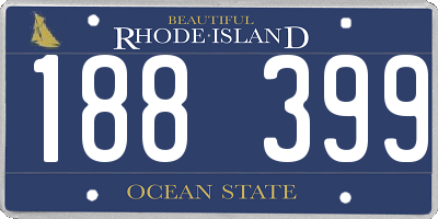 RI license plate 188399