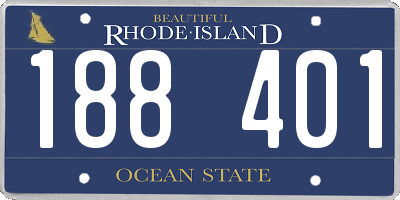 RI license plate 188401