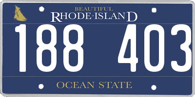 RI license plate 188403