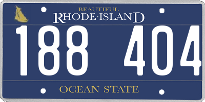 RI license plate 188404