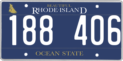 RI license plate 188406