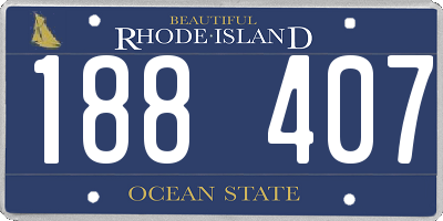 RI license plate 188407