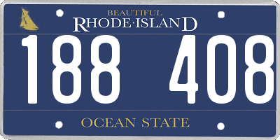 RI license plate 188408