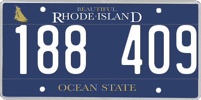 RI license plate 188409