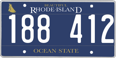 RI license plate 188412